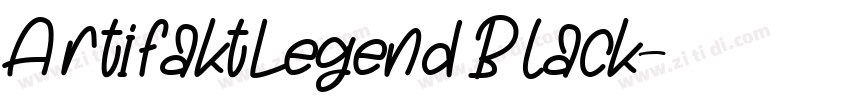ArtifaktLegend Black字体转换